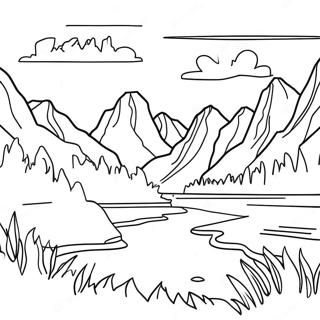 Beautiful Idaho Landscape Coloring Page 57343-46186