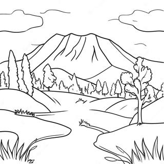 Beautiful Idaho Landscape Coloring Page 57343-46187