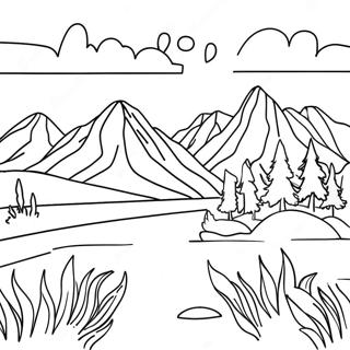 Beautiful Idaho Landscape Coloring Page 57343-46188