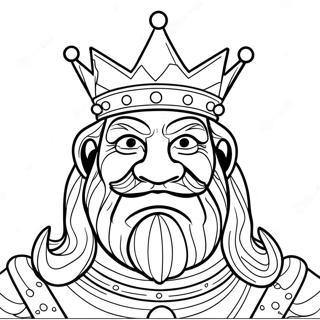 King Trollex With Colorful Hair Coloring Page 57363-46198