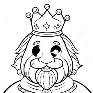 King Trollex With Colorful Hair Coloring Page 57363-46199