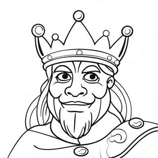 King Trollex With Colorful Hair Coloring Page 57363-46200