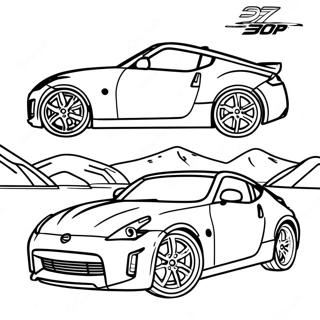 Nissan 370z Sporty Coupe Coloring Page 57372-46204