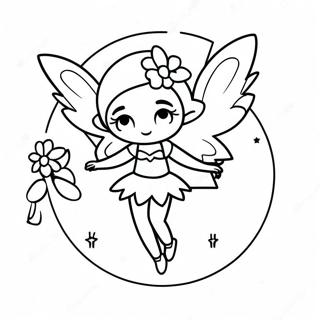 Enchanting Moon Fairy With Sparkling Wings Coloring Page 57383-46220