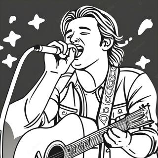 Morgan Wallen Singing On Stage Coloring Page 5742-4747