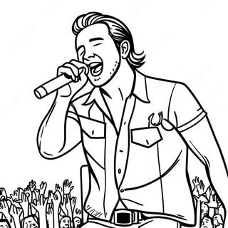 Morgan Wallen Singing On Stage Coloring Page 5742-4748