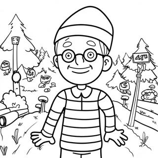 Where S Waldo Coloring Page 57462-46278