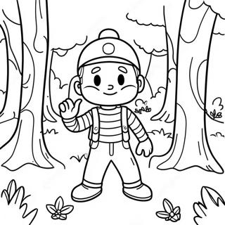 Waldo In A Colorful Forest Coloring Page 57463-46281