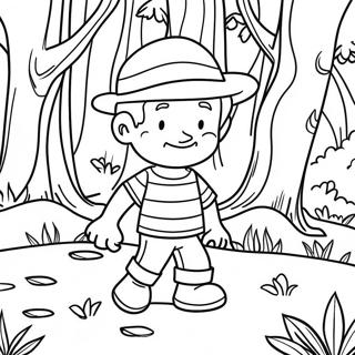 Waldo In A Colorful Forest Coloring Page 57463-46282