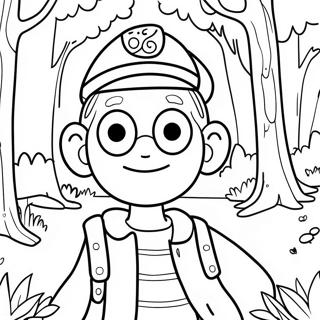 Waldo In A Colorful Forest Coloring Page 57463-46283