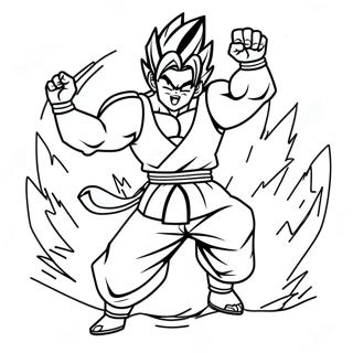 Gohan Super Saiyan 2 Coloring Pages