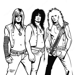 Motley Crue Band Members Coloring Page 57483-46297