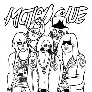 Motley Crue Band Members Coloring Page 57483-46299