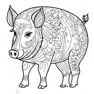 Wild Boar Coloring Pages