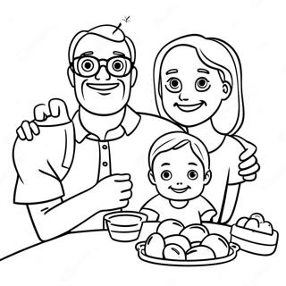 I Am Thankful For Family Coloring Page 5751-4758