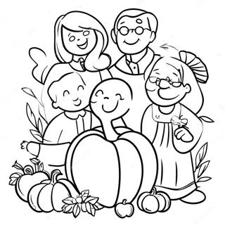 I Am Thankful For Family Coloring Page 5751-4759