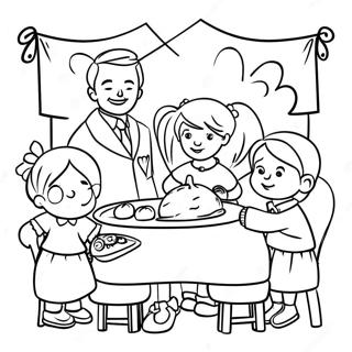 I Am Thankful For Family Coloring Page 5751-4760