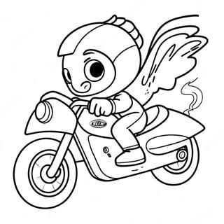 Ricky Zoom Riding Fast Coloring Page 57523-46332