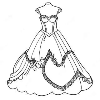 Quinceanera Dress Coloring Page 57562-46355