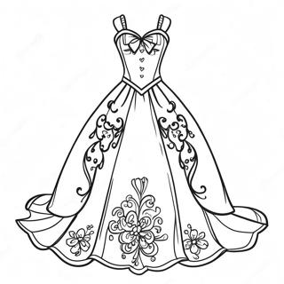 Quinceanera Dress Coloring Page 57562-46356