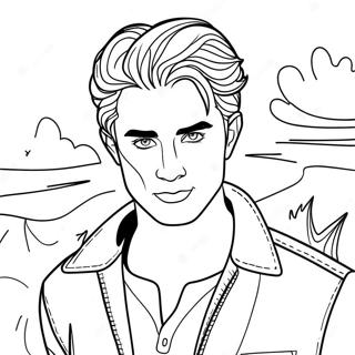 Edward Cullen Sparkling In The Sun Coloring Page 57583-46386