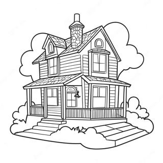 Charming House Coloring Page 5761-4764