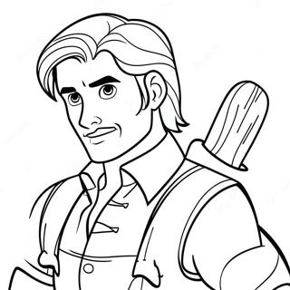 Flynn Rider Adventure Coloring Page 57622-46416