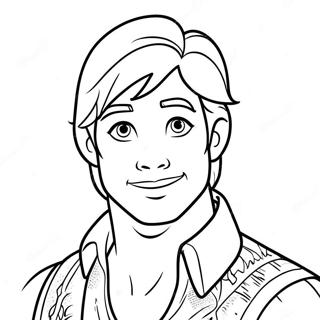 Charming Flynn Rider Coloring Page 57623-46407