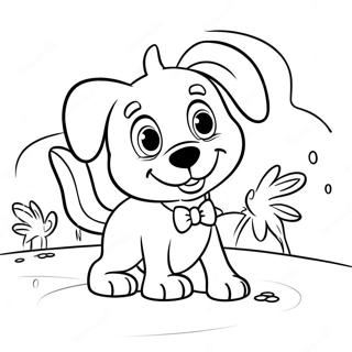 Playful Disney Dog Adventure Coloring Page 57643-46428