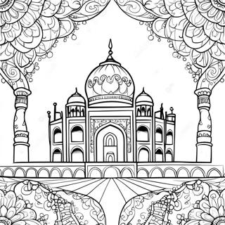 Taj Mahal Coloring Pages