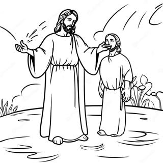 Jesus Turns Water Into Wine Miracle Coloring Page 57732-46496