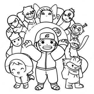 Naruto Among Us Characters Coloring Page 57752-46511