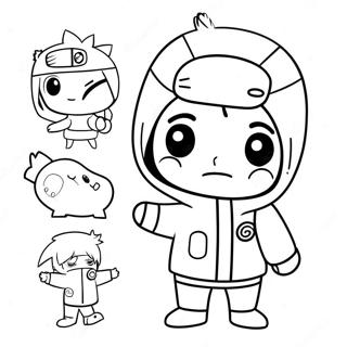 Cute Naruto Among Us Crewmate Coloring Page 57753-46514