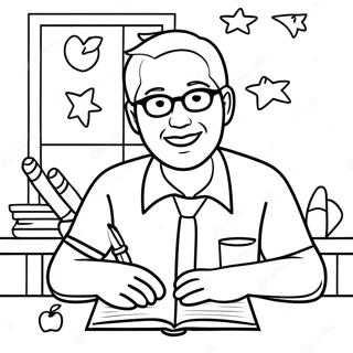 Best Teacher Ever Coloring Page 57792-46547