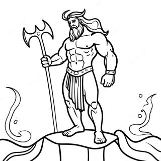 Poseidon Coloring Pages