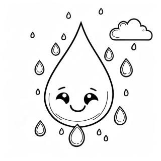 Rain Drop Coloring Pages