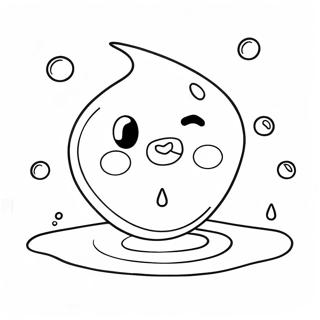 Cute Cartoon Raindrop Coloring Page 57813-46564