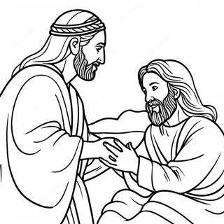 Jairus Daughter With Jesus Coloring Page 57833-46577