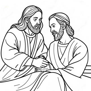 Jairus Daughter With Jesus Coloring Page 57833-46578