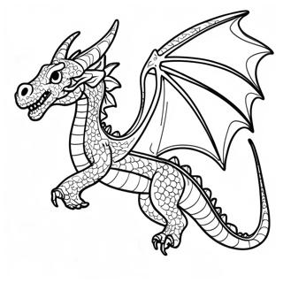 Majestic Death Song Dragon Flying Coloring Page 57853-46594