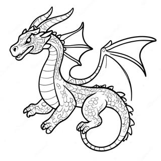 Majestic Death Song Dragon Flying Coloring Page 57853-46595