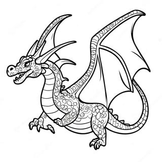 Majestic Death Song Dragon Flying Coloring Page 57853-46596