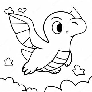 Lugia Flying In The Sky Coloring Page 57863-46600