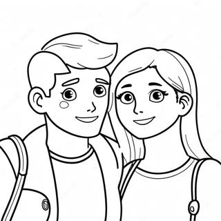 Cute Bf And Gf Coloring Page 57903-46631