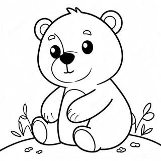 Cute Brown Bear Coloring Page 57923-46645