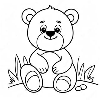 Cute Brown Bear Coloring Page 57923-46646