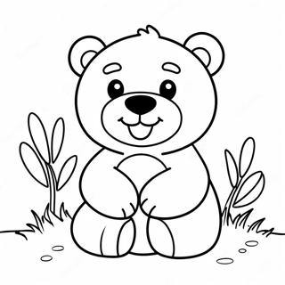 Cute Brown Bear Coloring Page 57923-46647