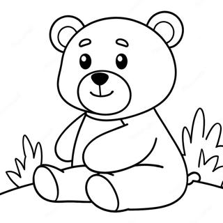 Cute Brown Bear Coloring Page 57923-46648