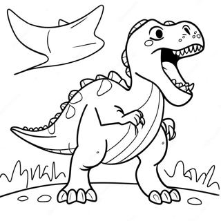 Carnivore Dinosaur Roaring Coloring Page 57942-46664