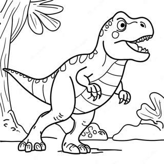 T Rex Chasing Prey Coloring Page 57943-46665